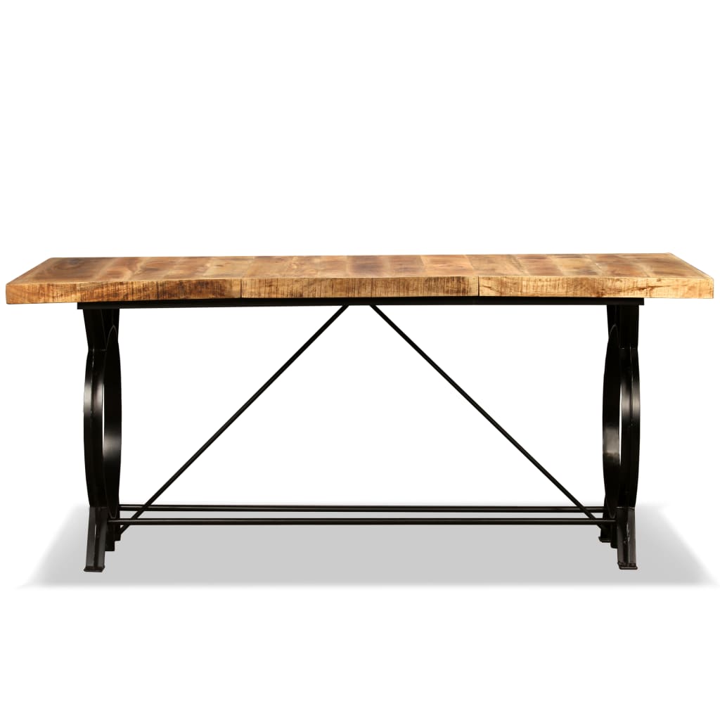 Table en Bois de Manguier et Pieds en Métal Design-La-Fabrique-Industrielle