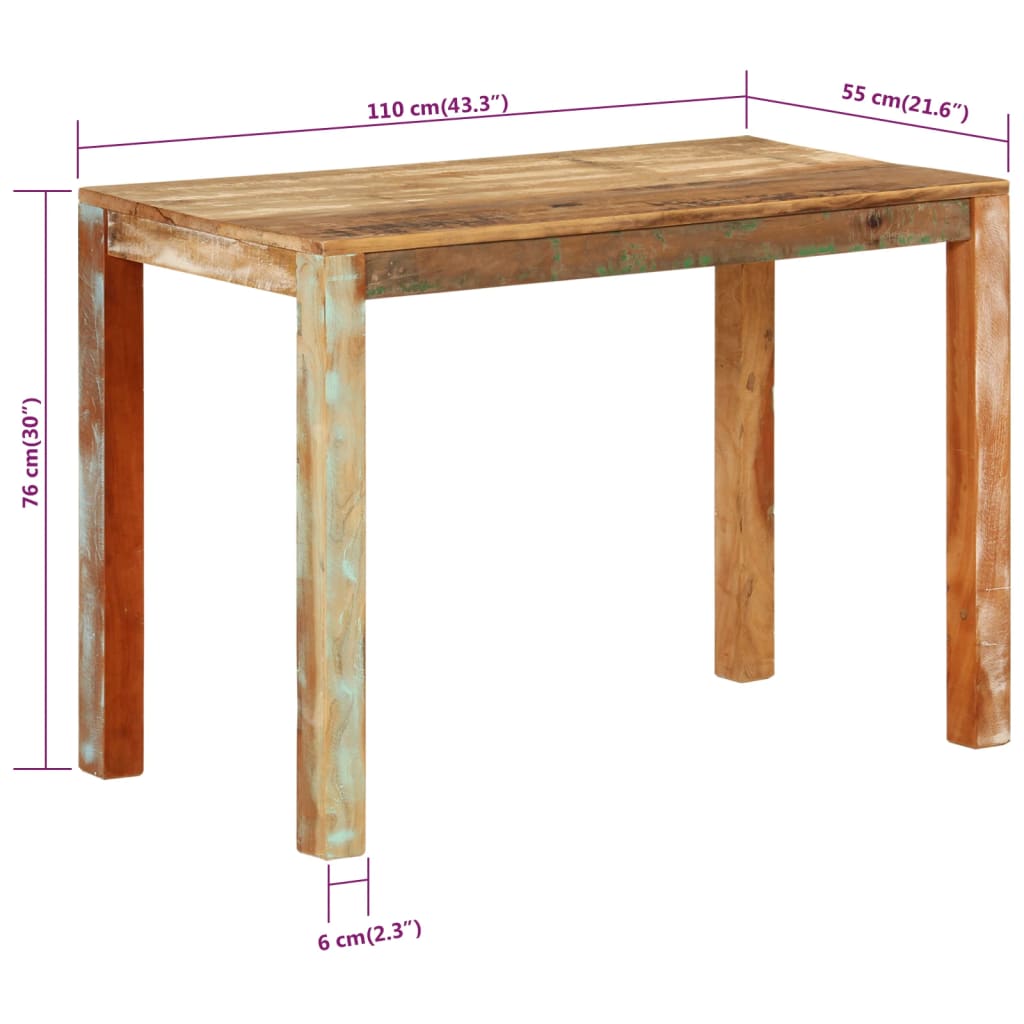 Table en Bois de Récupération Style Industriel-La-Fabrique-Industrielle