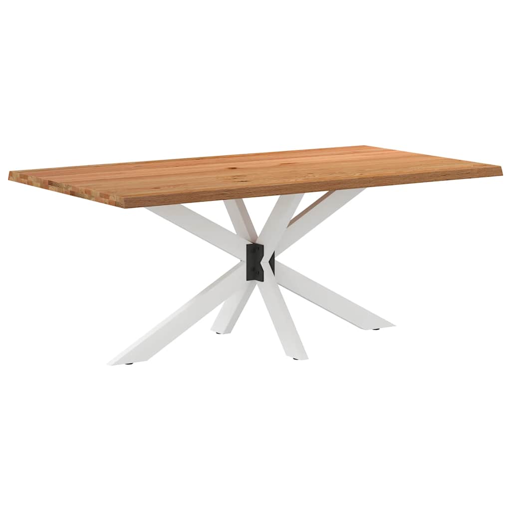Table en Bois et Acier au Style Industriel-Blanc-180 cm-1-La-Fabrique-Industrielle