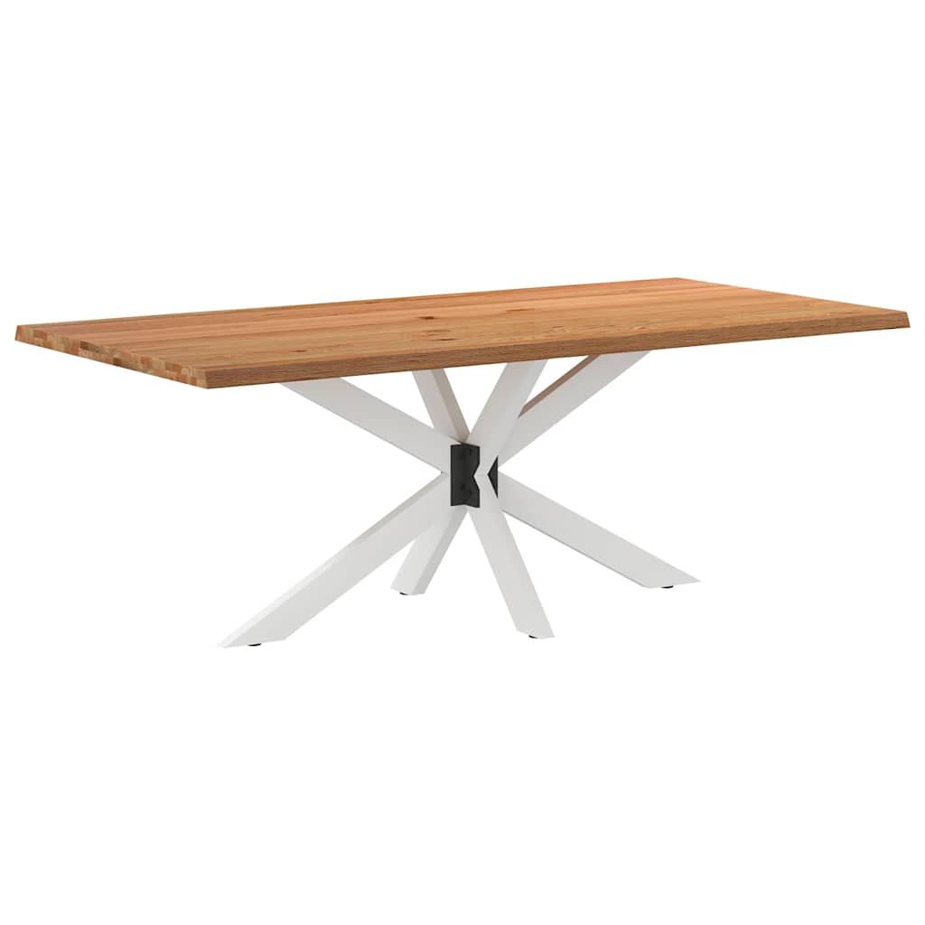 Table en Bois et Acier au Style Industriel-Blanc-200 cm-1-La-Fabrique-Industrielle