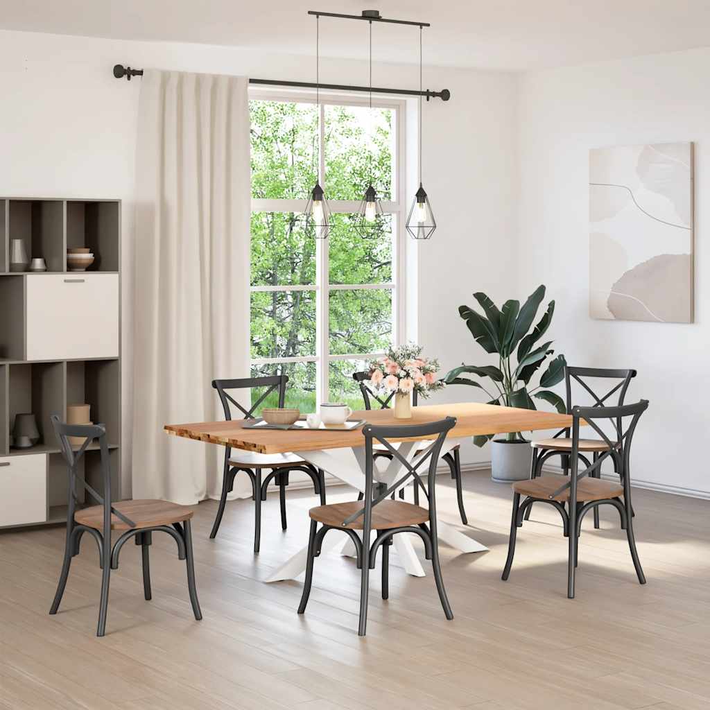 Table en Bois et Acier au Style Industriel-La-Fabrique-Industrielle