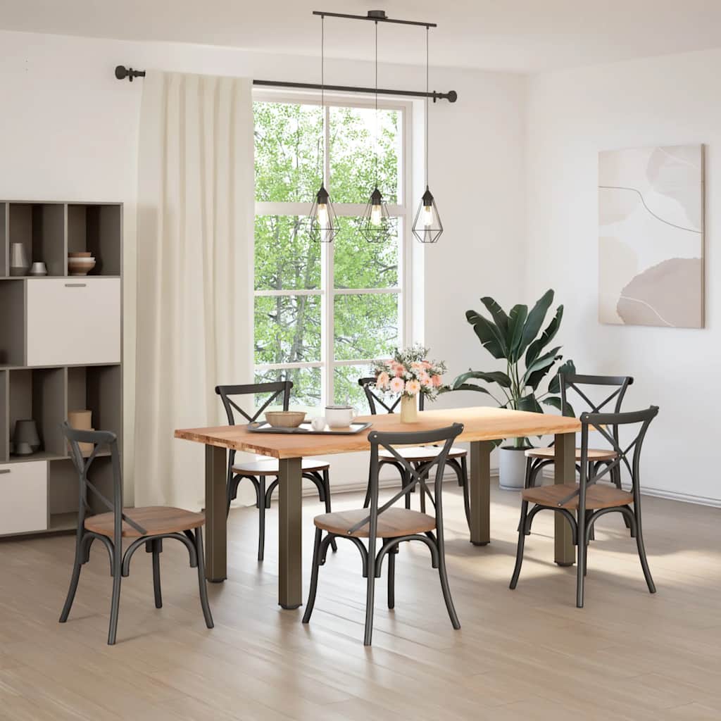 Table en Bois et Acier au Style Scandinave-La-Fabrique-Industrielle
