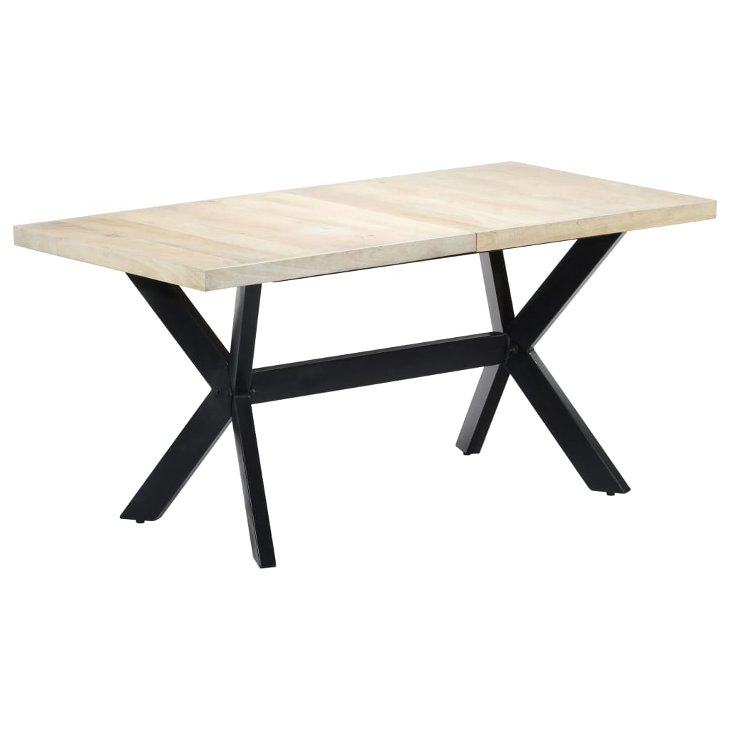 Table en Bois et Métal au Design Industriel-Blanc-1-160 x 80 x 75 cm-La-Fabrique-Industrielle