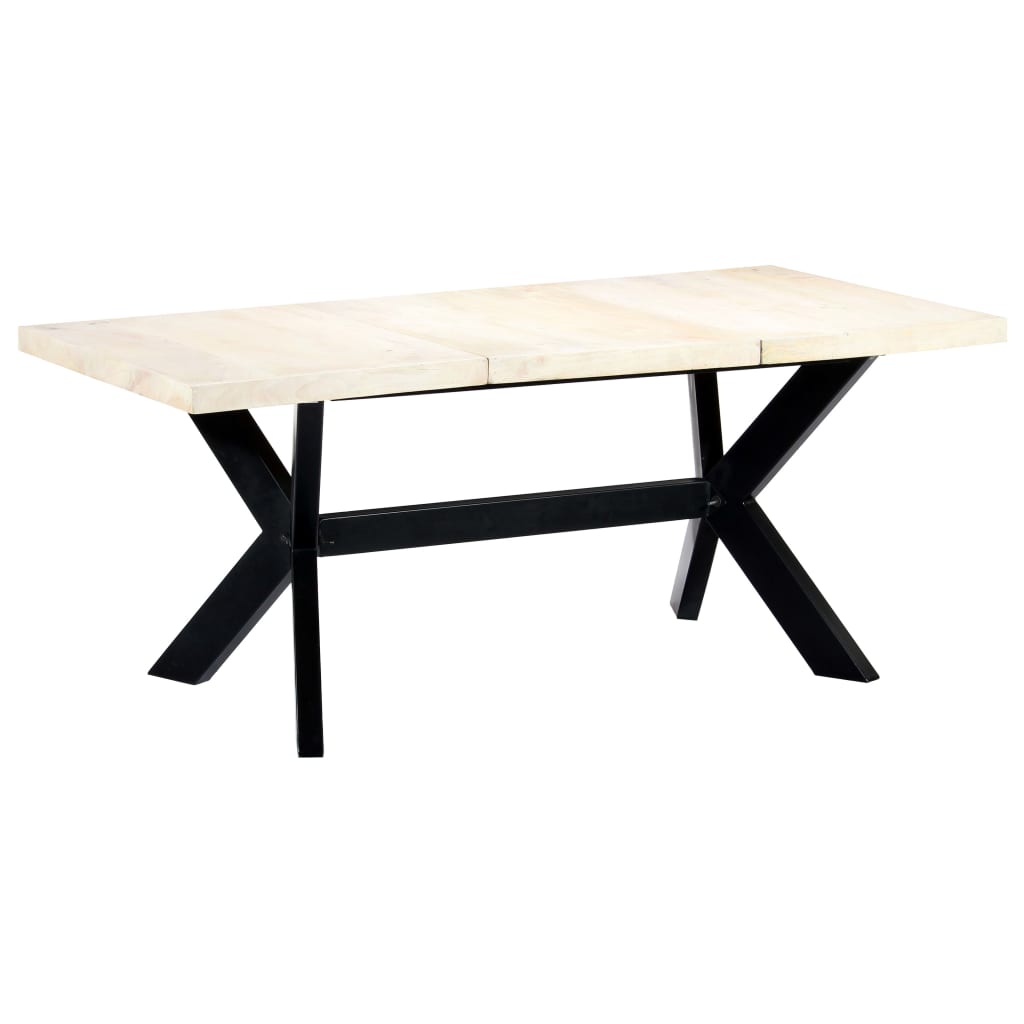 Table en Bois et Métal au Design Industriel-Blanc-1-180 x 90 x 75 cm-La-Fabrique-Industrielle
