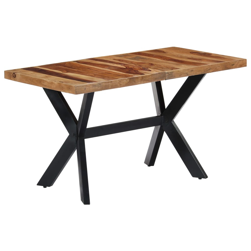 Table en Bois et Métal au Design Industriel-Marron-1-140 x 70 x 75 cm-La-Fabrique-Industrielle