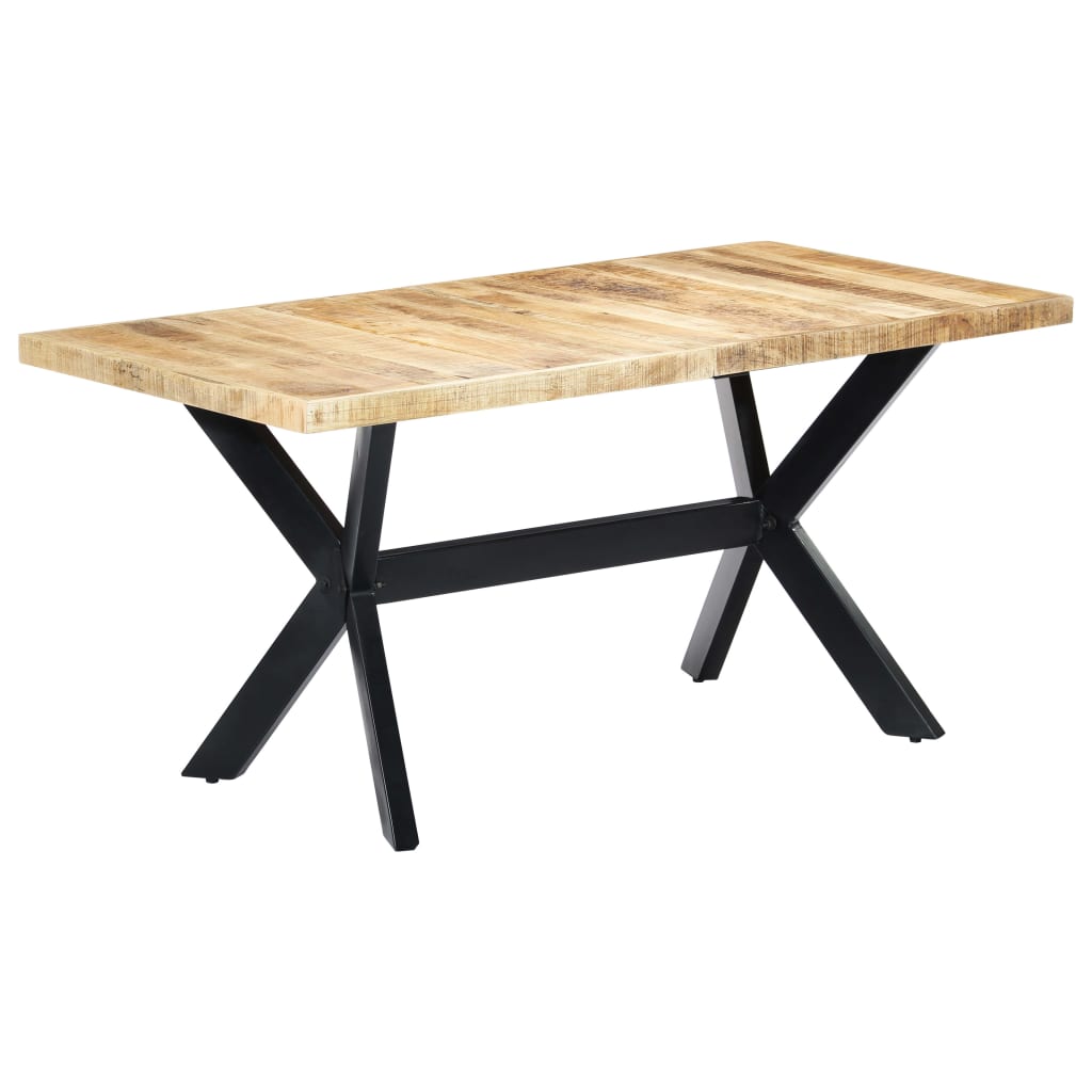Table en Bois et Métal au Design Industriel-Marron clair-1-160 x 80 x 75 cm-La-Fabrique-Industrielle