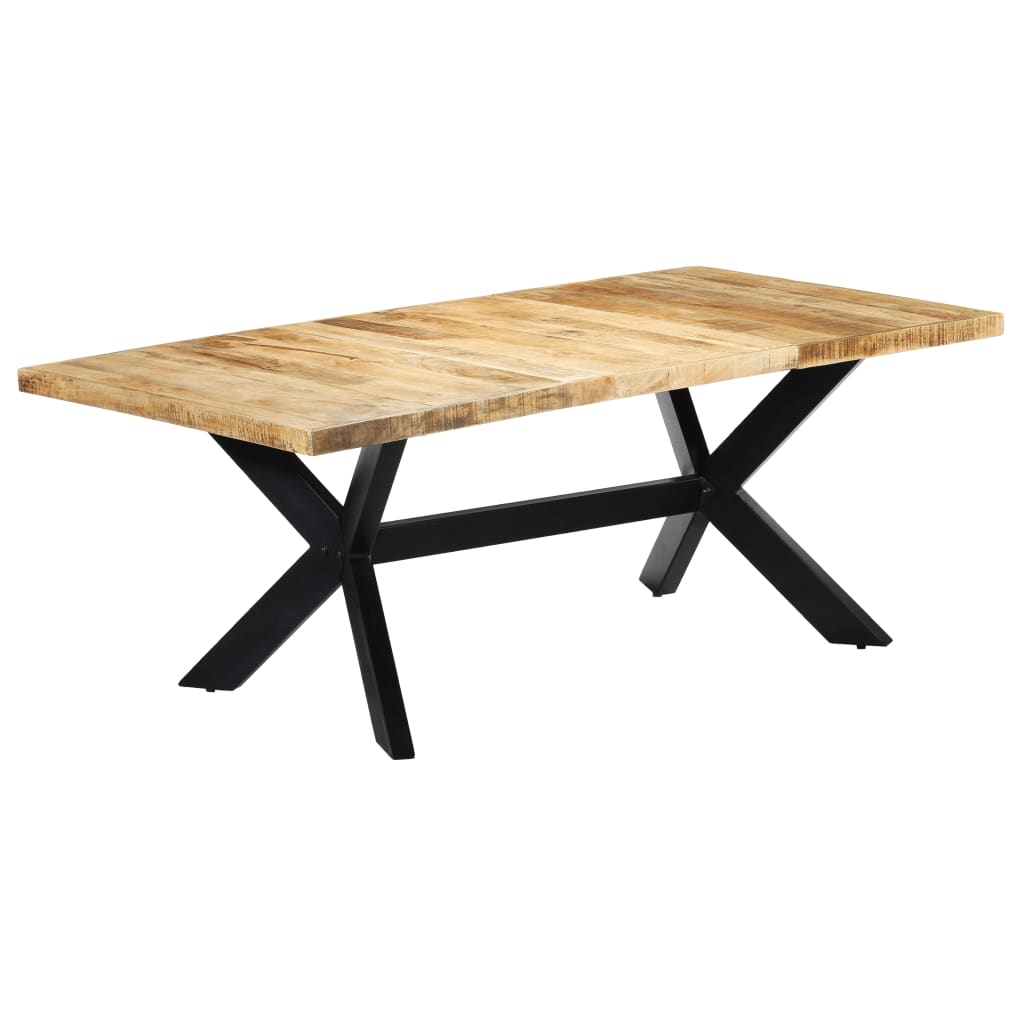 Table en Bois et Métal au Design Industriel-Marron clair-1-200 x 100 x 75 cm-La-Fabrique-Industrielle
