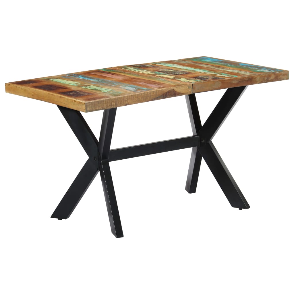 Table en Bois et Métal au Design Industriel-Multicolore-1-140 x 70 x 75 cm-La-Fabrique-Industrielle