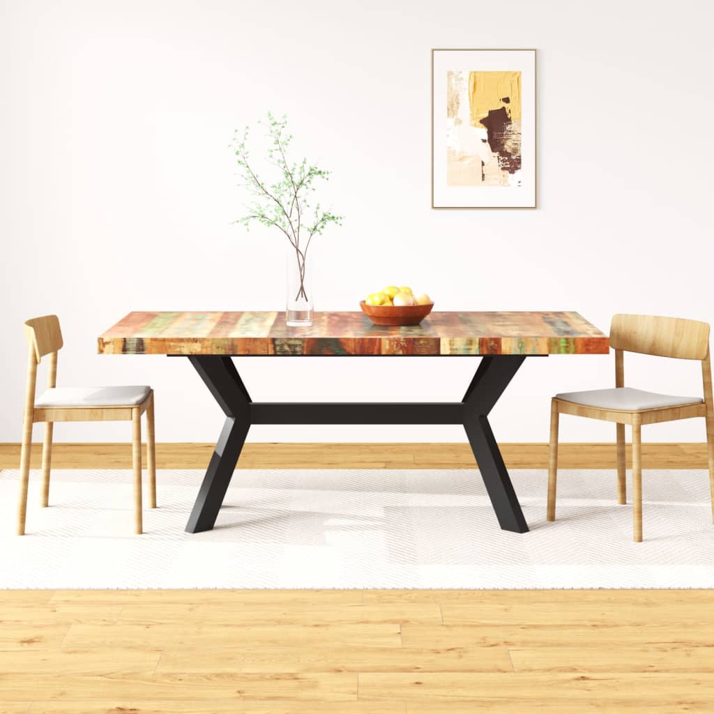 Table en Bois et Métal au Design Industriel-Multicolore-1-180 x 90 x 76 cm-La-Fabrique-Industrielle