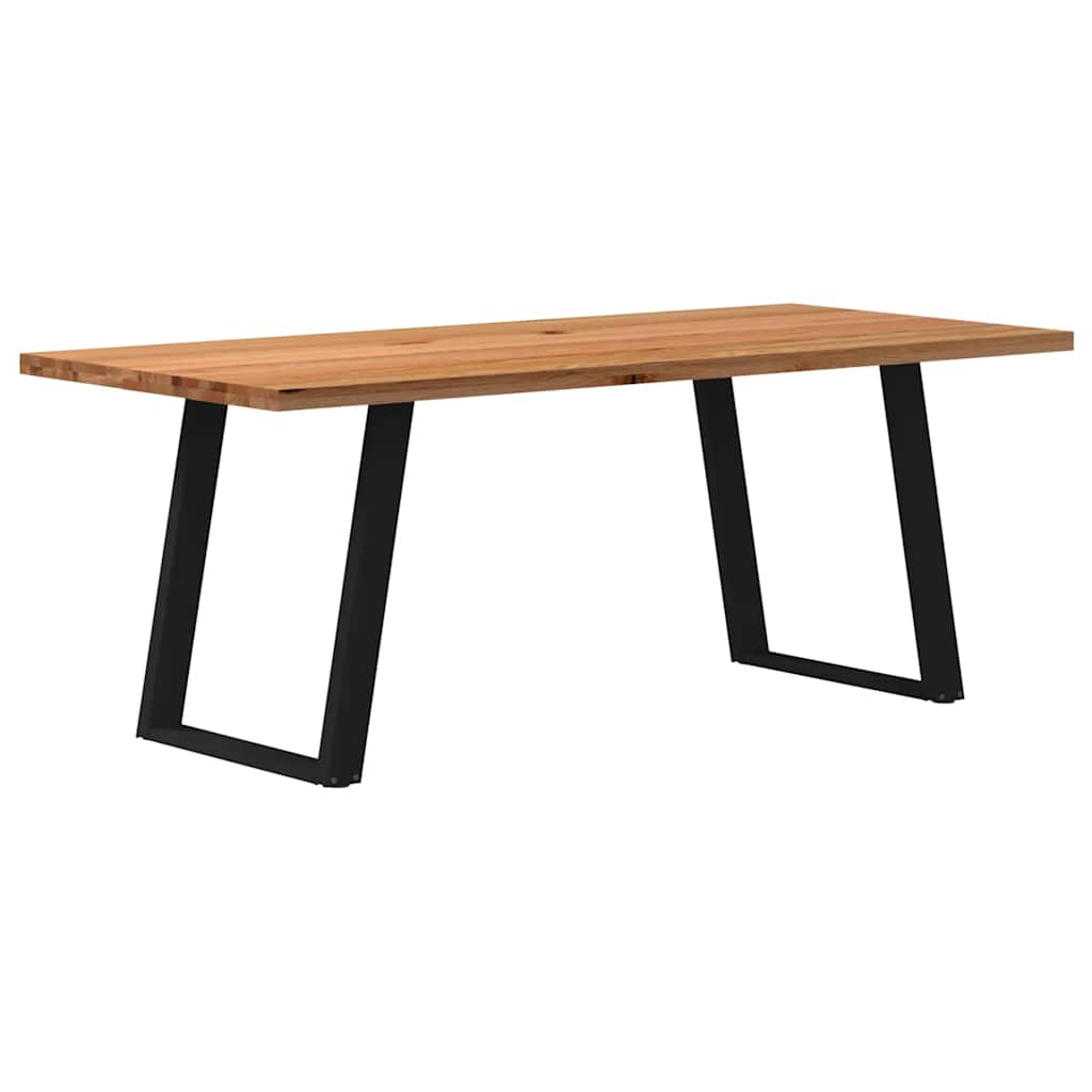 Table en Chêne Massif au Style Loft Industriel-90 cm-200 cm-1-La-Fabrique-Industrielle