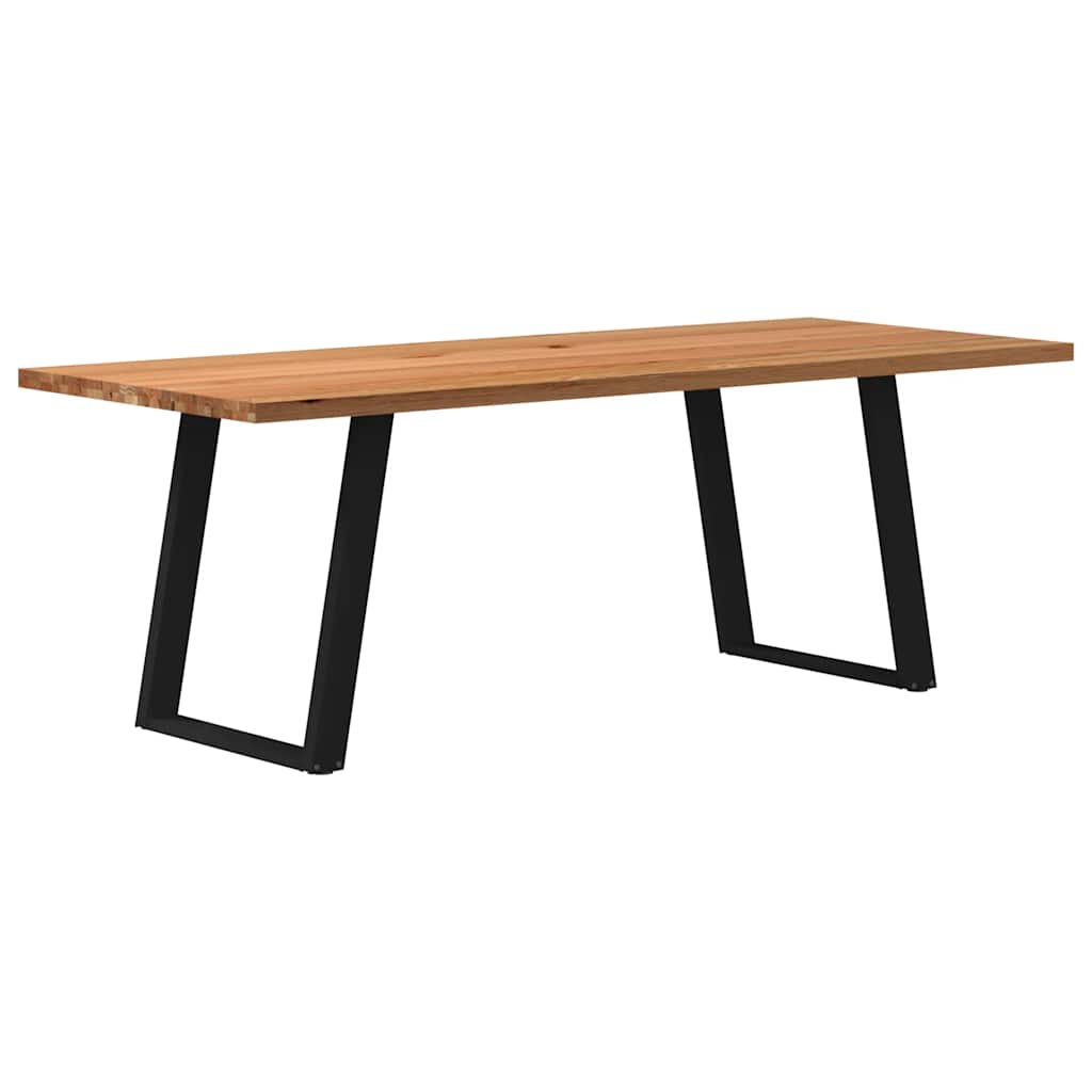 Table en Chêne Massif au Style Loft Industriel-90 cm-220 cm-1-La-Fabrique-Industrielle