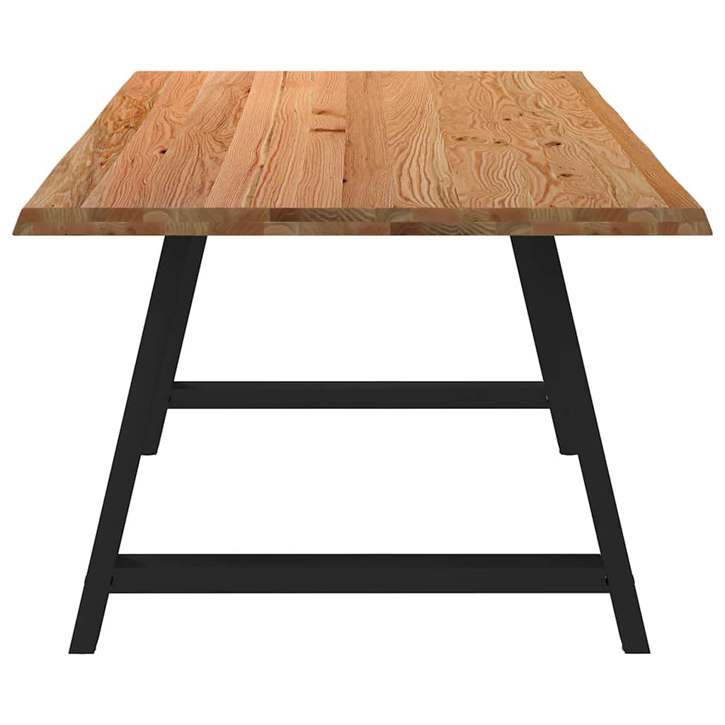 Table en Chêne Massif et Acier Noir Type Industriel-La-Fabrique-Industrielle