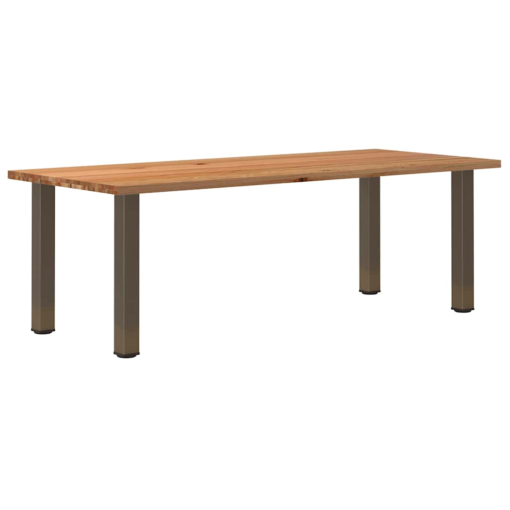 Table en Chêne et Pieds en Acier Style Industriel-100 cm-240 cm-1-La-Fabrique-Industrielle