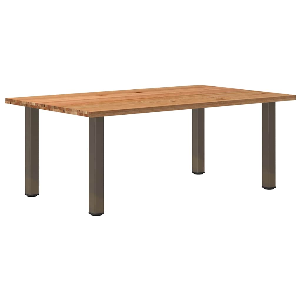 Table en Chêne et Pieds en Acier Style Industriel-120 cm-200 cm-1-La-Fabrique-Industrielle