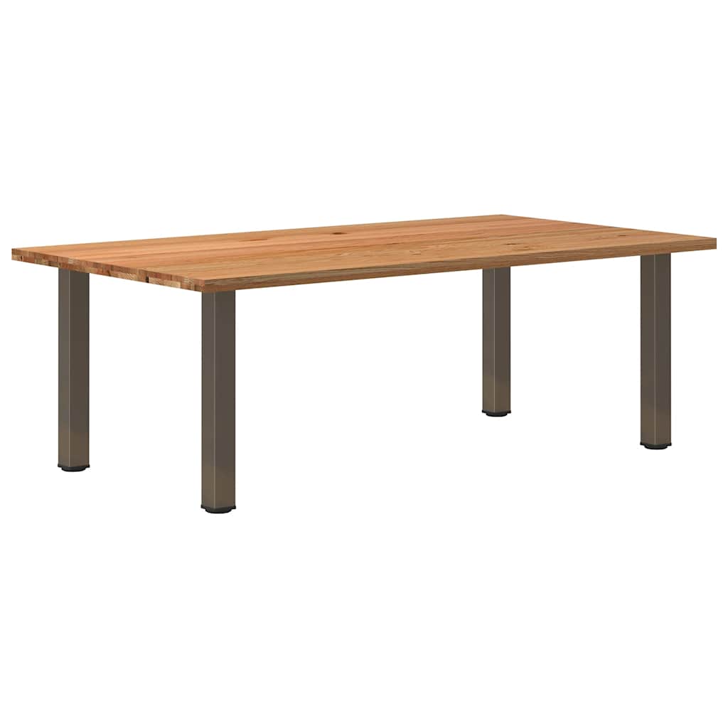 Table en Chêne et Pieds en Acier Style Industriel-120 cm-220 cm-1-La-Fabrique-Industrielle