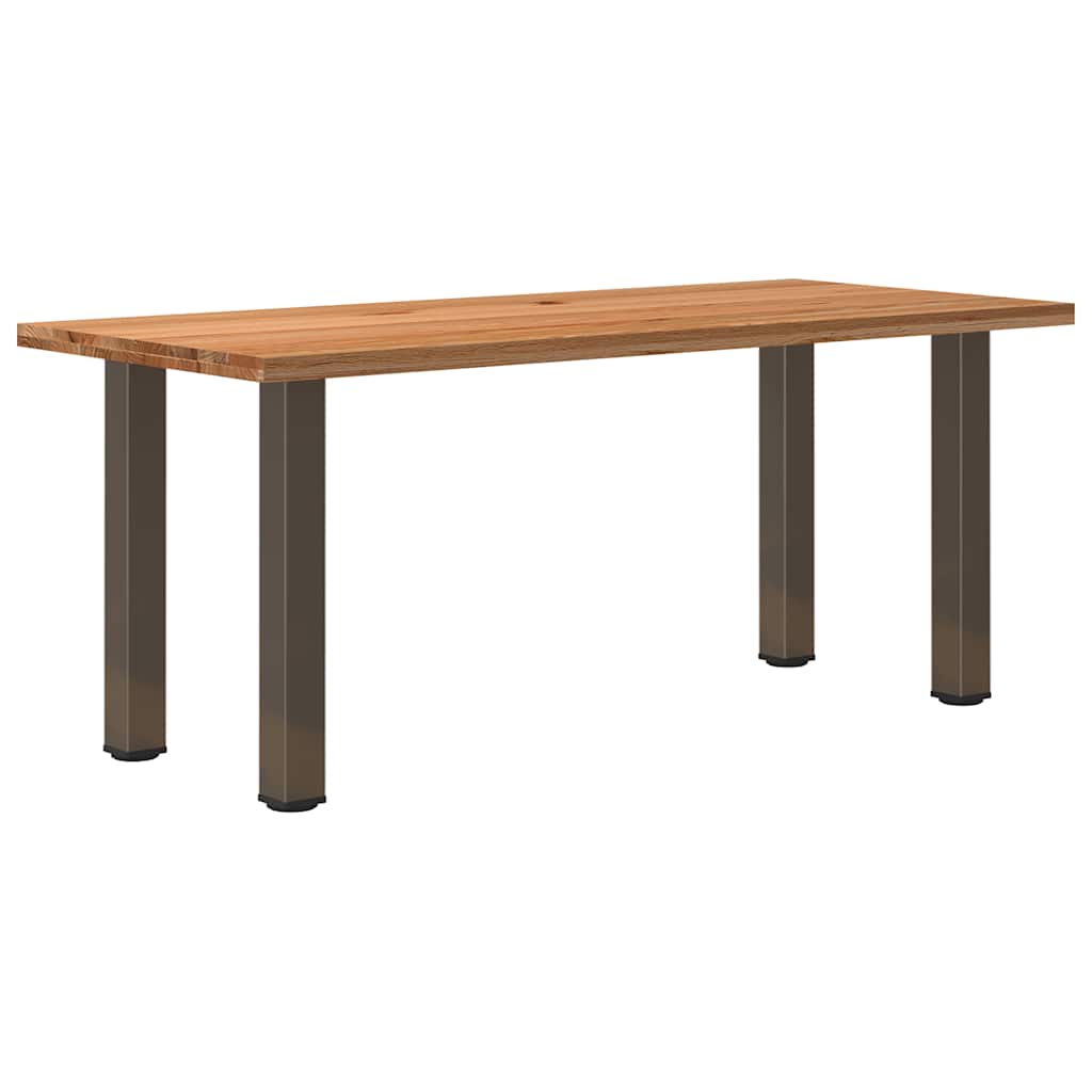 Table en Chêne et Pieds en Acier Style Industriel-80 cm-180 cm-1-La-Fabrique-Industrielle