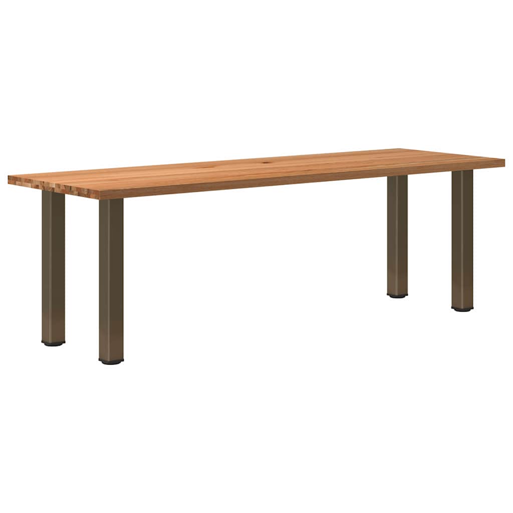 Table en Chêne et Pieds en Acier Style Industriel-80 cm-240 cm-1-La-Fabrique-Industrielle