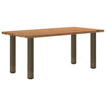 Table en Chêne et Pieds en Acier Style Industriel-90 cm-180 cm-1-La-Fabrique-Industrielle