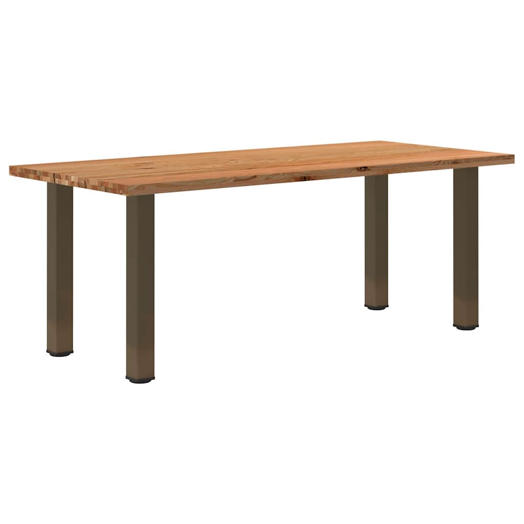 Table en Chêne et Pieds en Acier Style Industriel-90 cm-200 cm-1-La-Fabrique-Industrielle