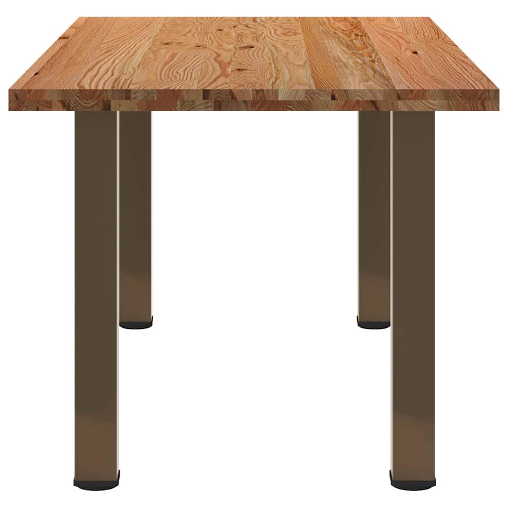 Table en Chêne et Pieds en Acier Style Industriel-La-Fabrique-Industrielle
