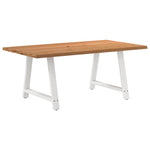 Table en Fer Forgé et Bois de Chêne Massif-La-Fabrique-Industrielle