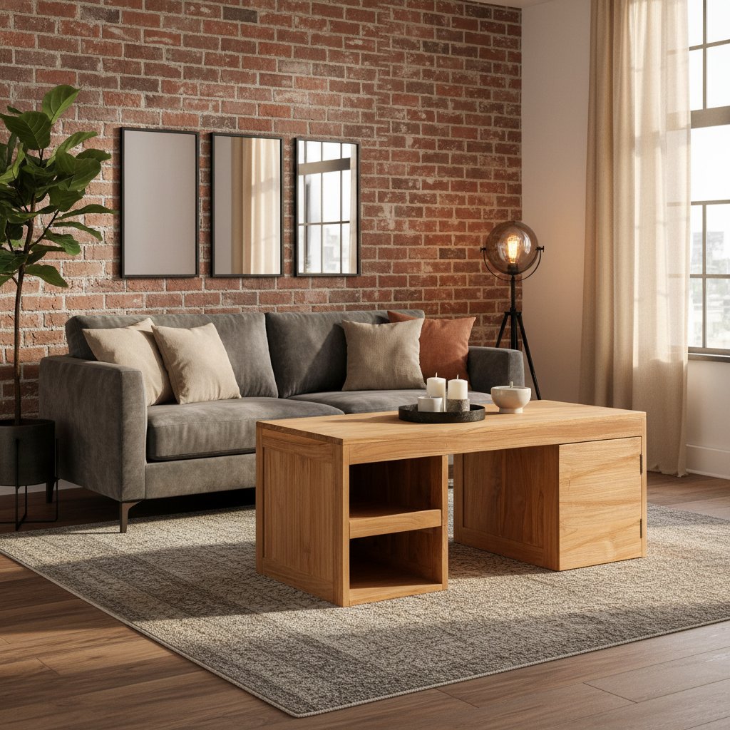 Table Basse Élégante en Teck Massif