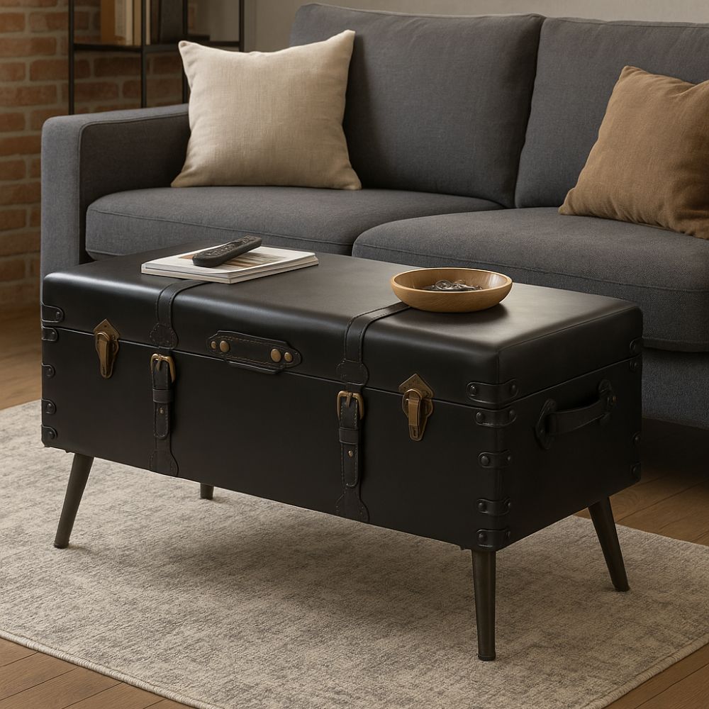 Table Basse Malle en Cuir