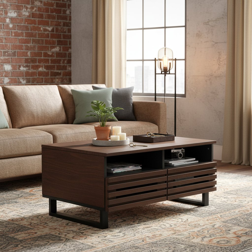 Table Basse en Bois Brut Massif de Manguier