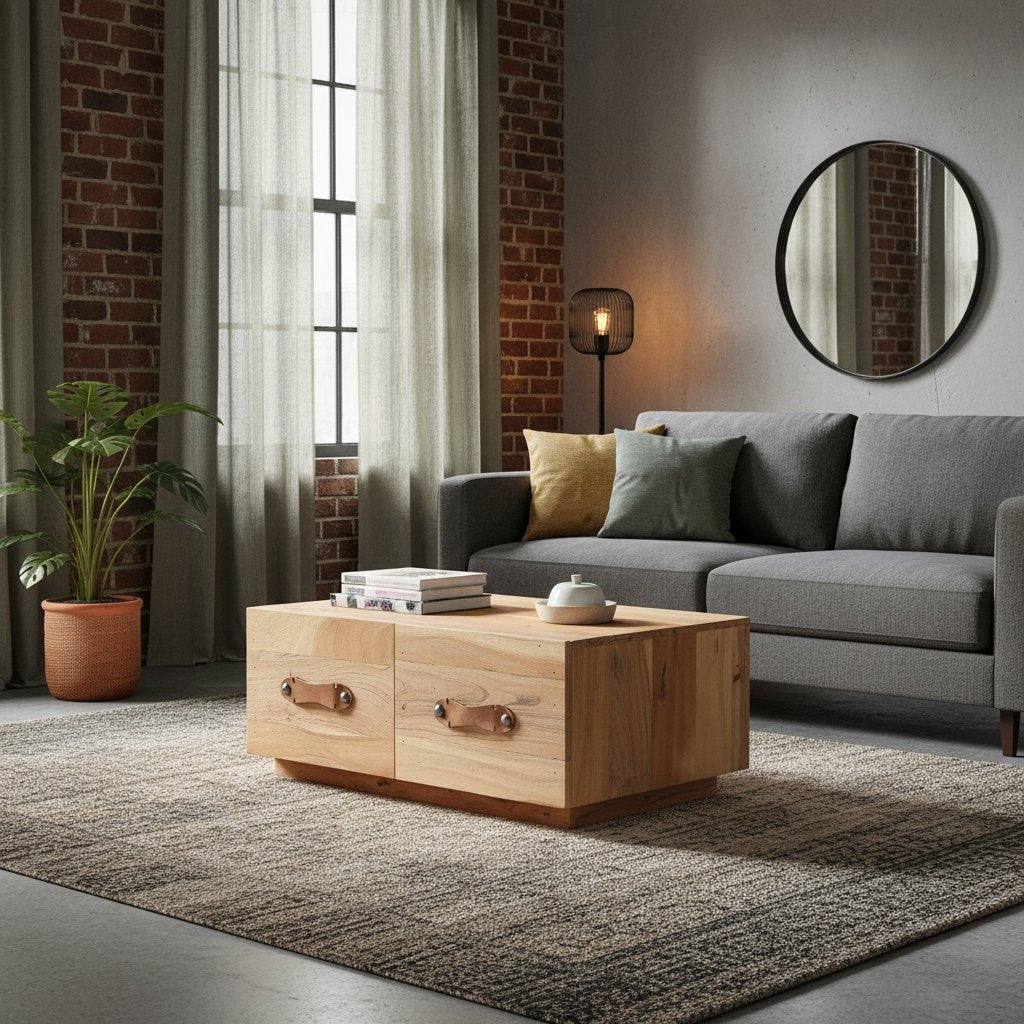 Table Basse en Bois Massif et Récupération