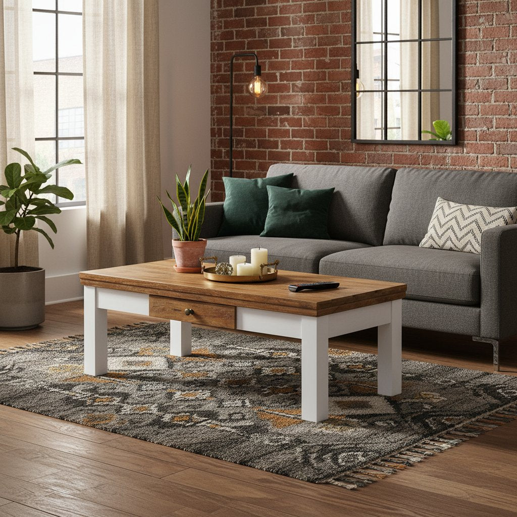 Table Basse en Bois Simple de Manguier Massif