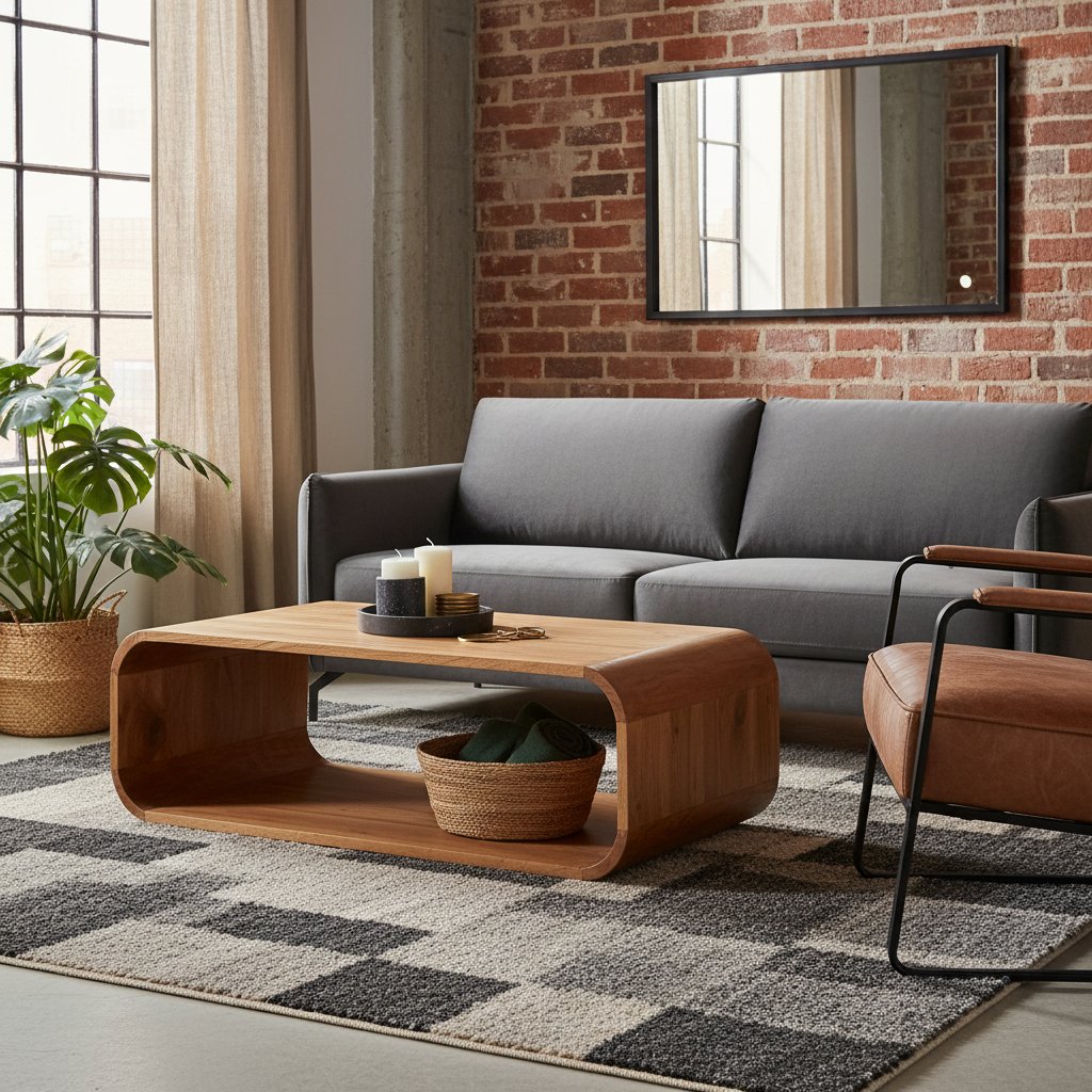 Table Basse en Bois d'Acacia Design