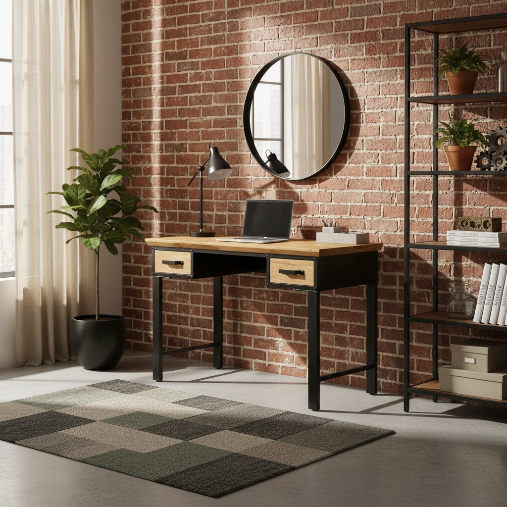 Table D'écriture 110X50X76 Cm Bois De Manguier Massif Vert Foncé