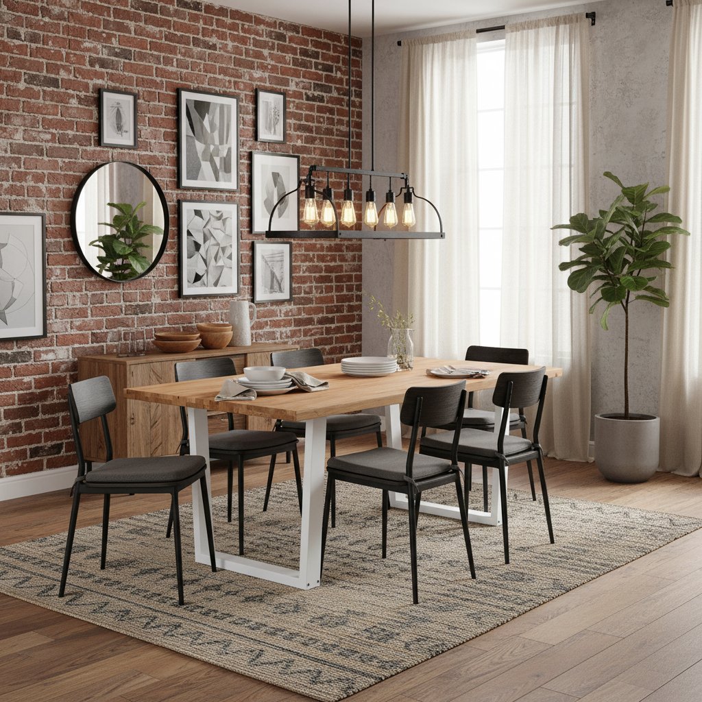 Table à Manger en Bois Massif Clair et Design Naturel