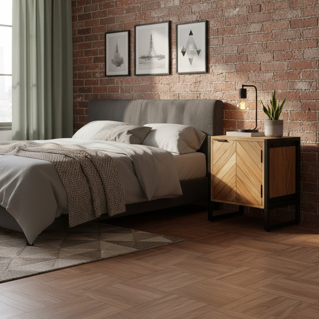 Table de Chevet en Bois de Manguier Design