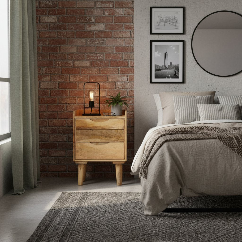 Table de Chevet en Bois et Style Scandinave