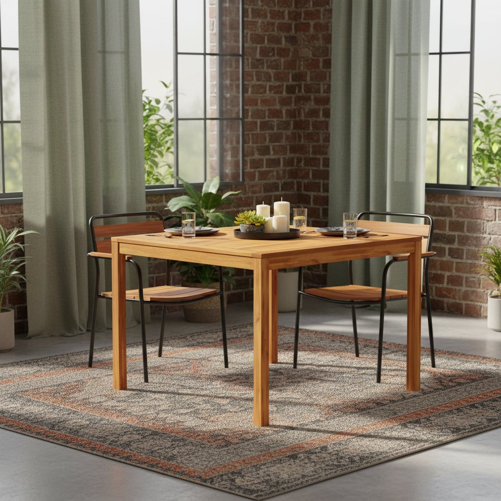 Table en Bois Massif d'Acacia pour Extérieur