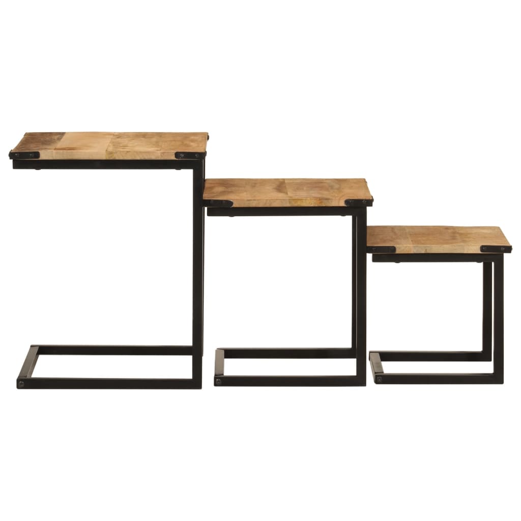 Tables d'Appoint Industrielle en Bois et Fer pour Salon-La-Fabrique-Industrielle