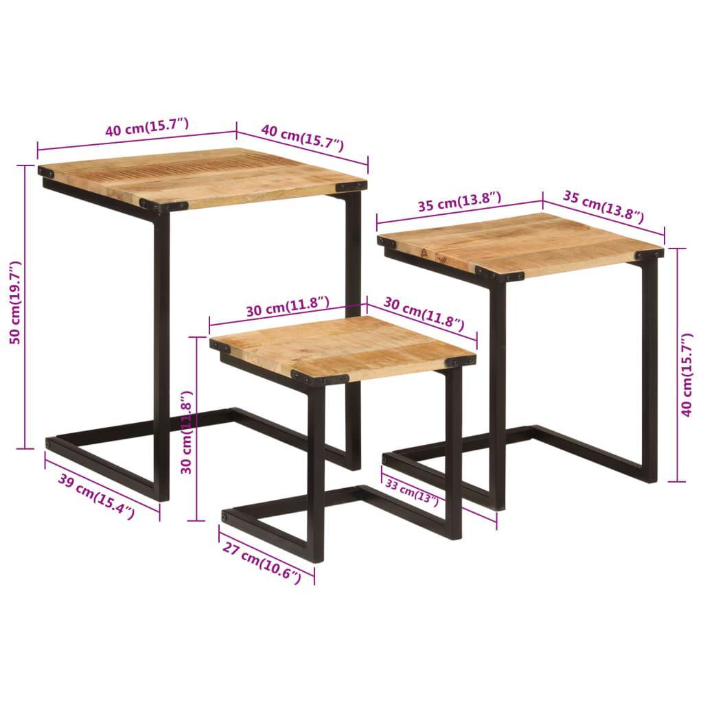 Tables d'Appoint Industrielle en Bois et Fer pour Salon-La-Fabrique-Industrielle