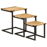 Tables d'Appoint Industrielle en Bois et Fer pour Salon-La-Fabrique-Industrielle