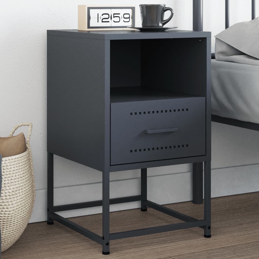 Tables de Chevet Industrielle en Métal Design-Anthracite-1-La-Fabrique-Industrielle