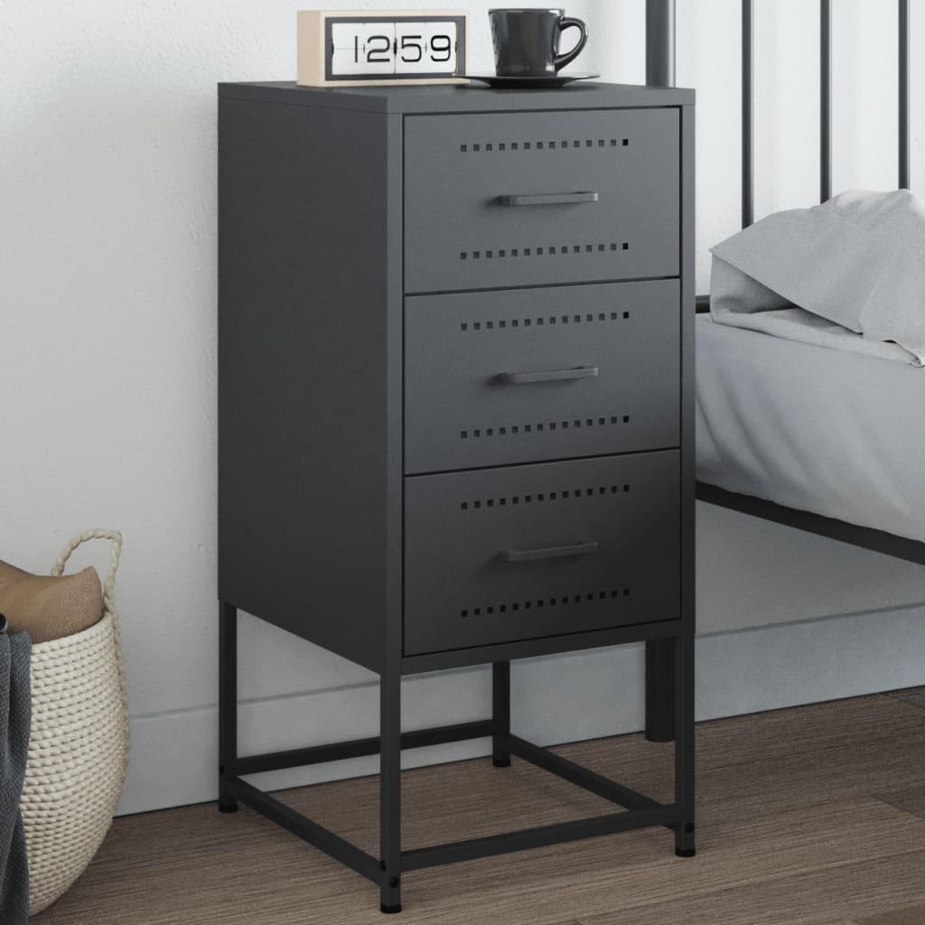 Tables de Chevet en Acier Type Industriel-Anthracite-1-La-Fabrique-Industrielle