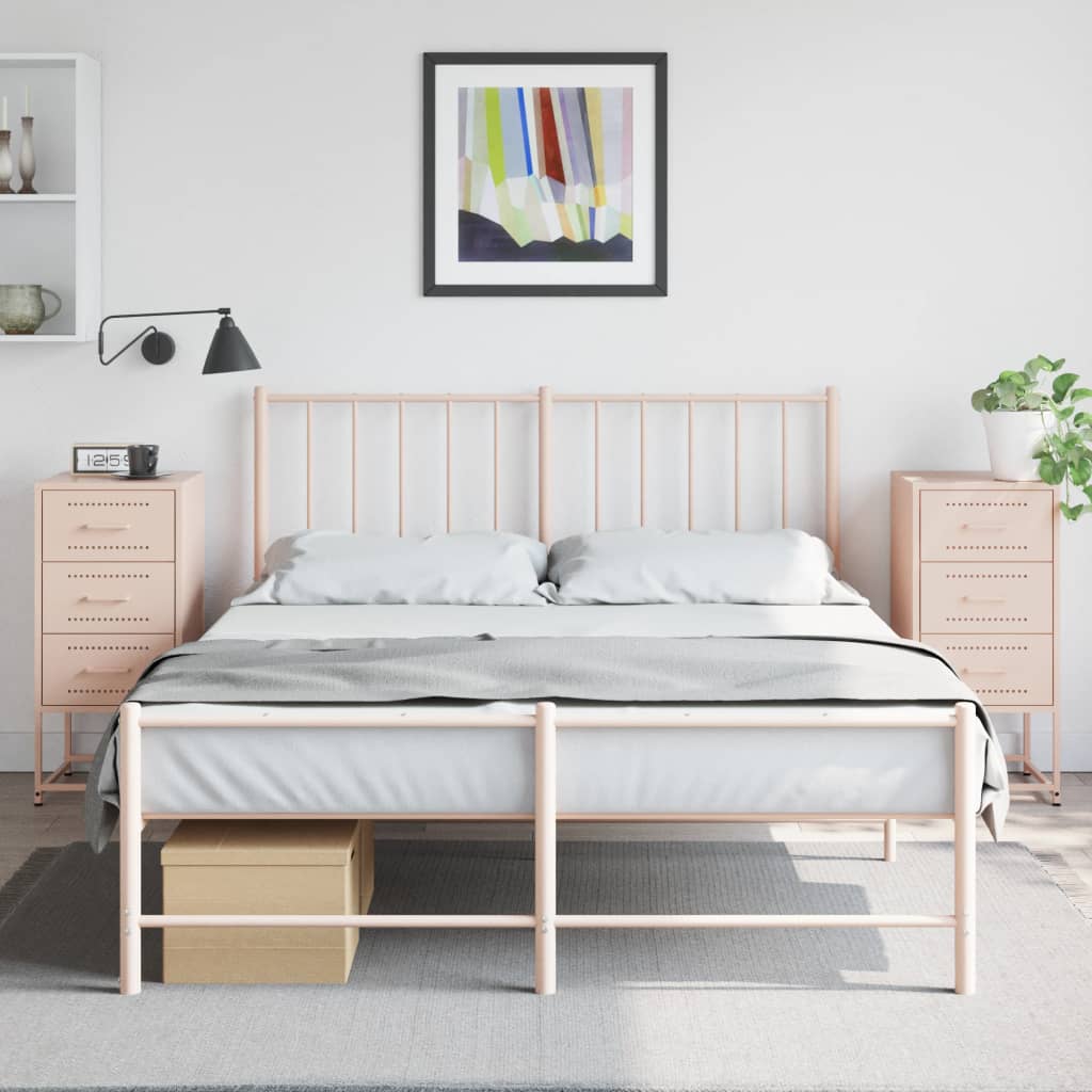 Tables de Chevet en Acier Type Industriel-Rose-2-La-Fabrique-Industrielle