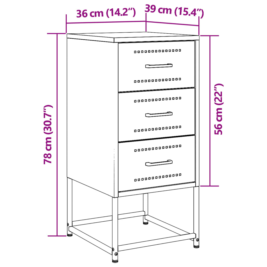 Tables de Chevet en Acier Type Industriel-La-Fabrique-Industrielle
