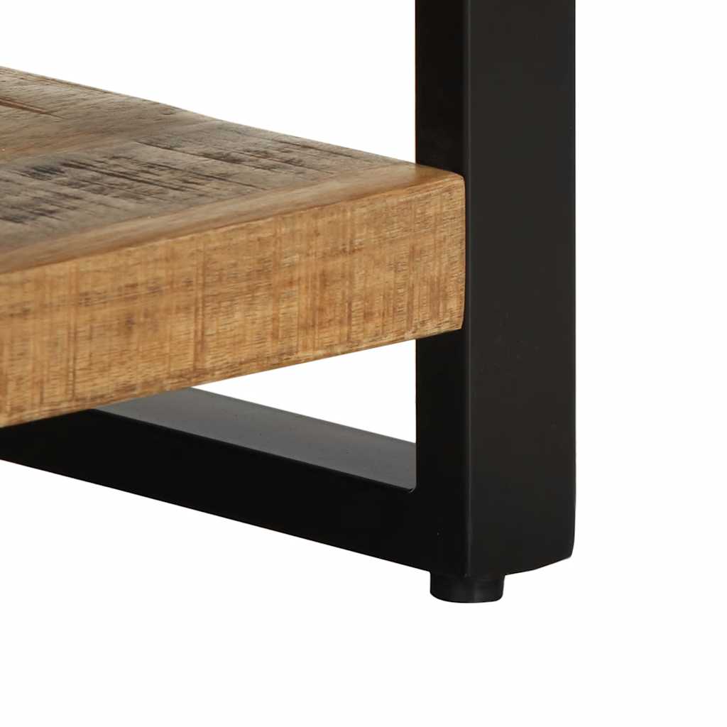 Tables de Chevet en Bois de Manguier et Métal Noir-La-Fabrique-Industrielle