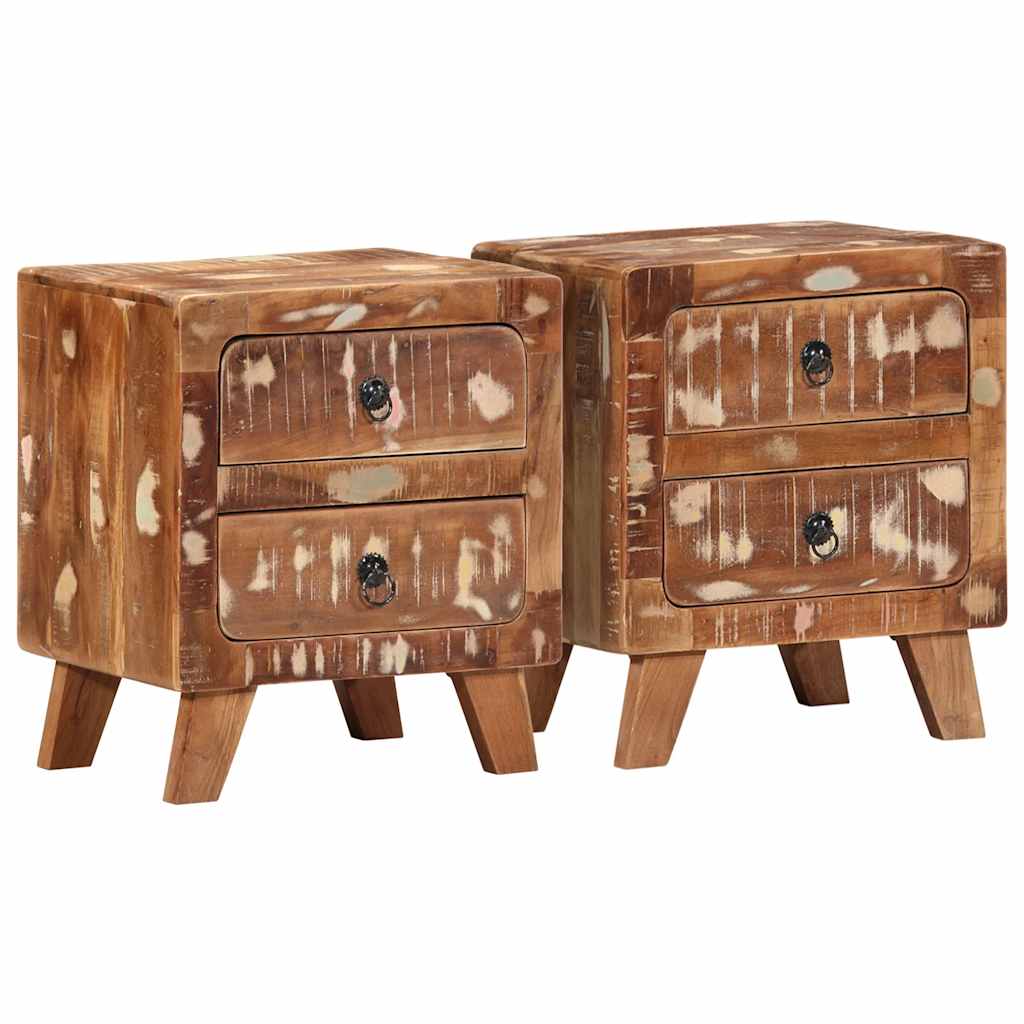 Tables de Nuit Élégantes en Bois Style Industriel-bois de récupération massif-2-La-Fabrique-Industrielle