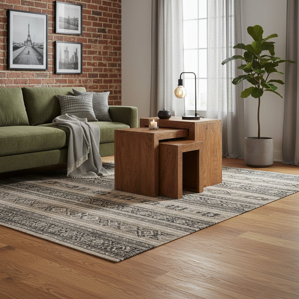 Tables Gigognes en Bois de Manguier Noir