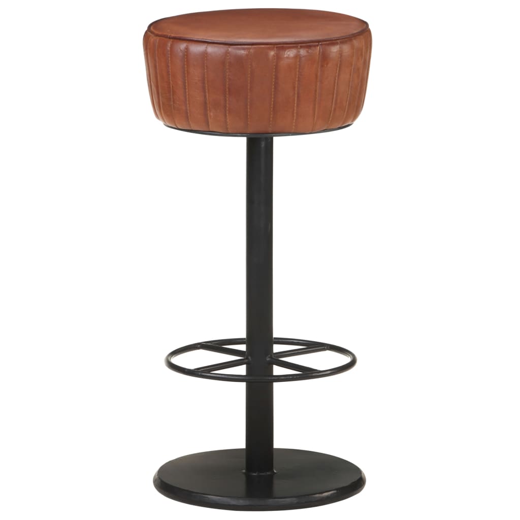 Tabouret De Bar Cuir Véritable-Marron-1-La-Fabrique-Industrielle