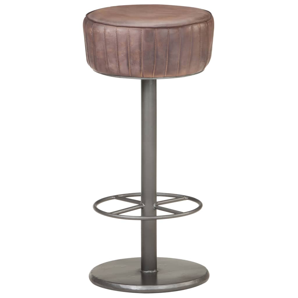 Tabouret De Bar Cuir Véritable-Marron clair-1-La-Fabrique-Industrielle