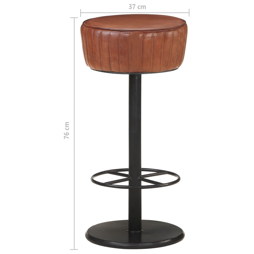 Tabouret De Bar Cuir Véritable-La-Fabrique-Industrielle