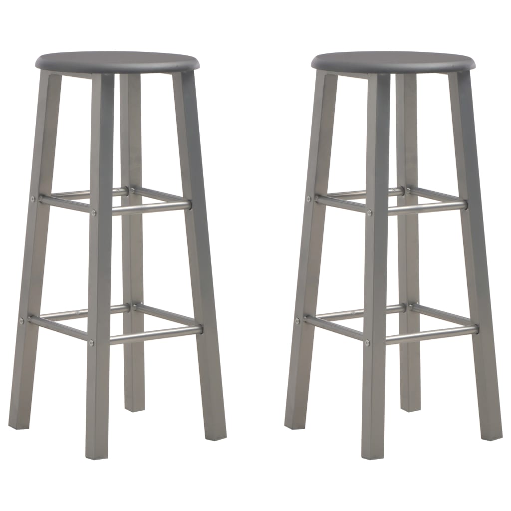 Tabouret De Bar Lot De 2 Métal Avec Siège En Mdf-Anthracite-2-La-Fabrique-Industrielle